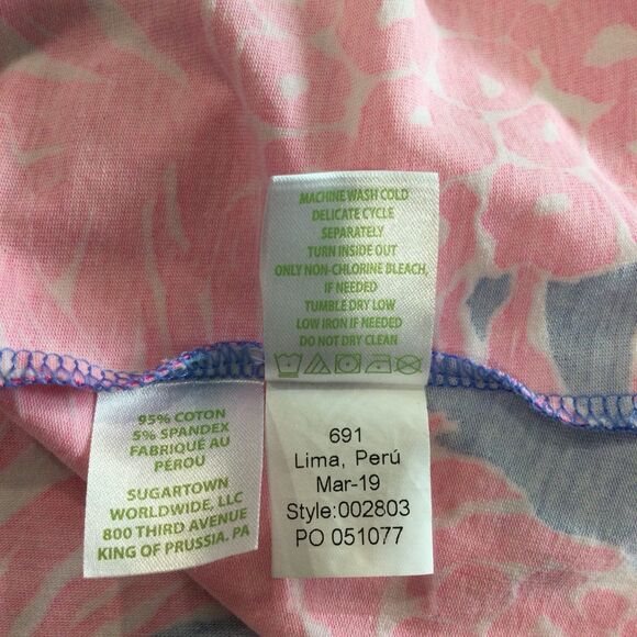 Lilly Pulitzer Tank Top Women’s Size XS Color Merrill Blue Haven Little Flamenco - Picture 5 of 11